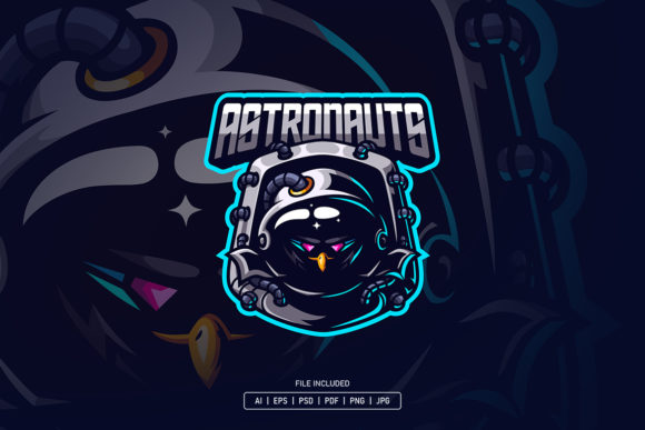 Bird Astronauts Esport Logo Template for Gaming Brands