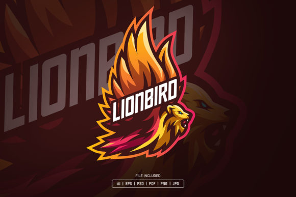 Lion Bird Esport Logo Template for Gamers