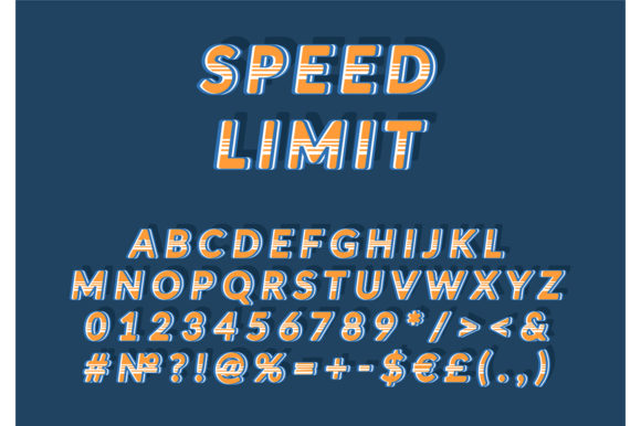 Speed Limit Header Vintage Alphabet Set: Reviving Retro Typography for Modern Branding
