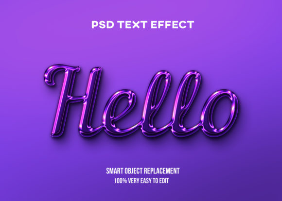 Text Effect - Purple Shine for Bold Visual Impact