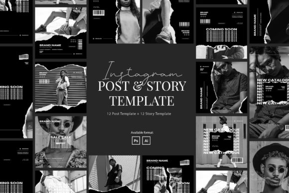 Urban Monochrome Instagram Template: A Professional Tool for Creative Businesses