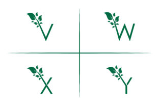 Vxyw Typography Letter Tree: Eco-Friendly Design Assets for Modern Brands